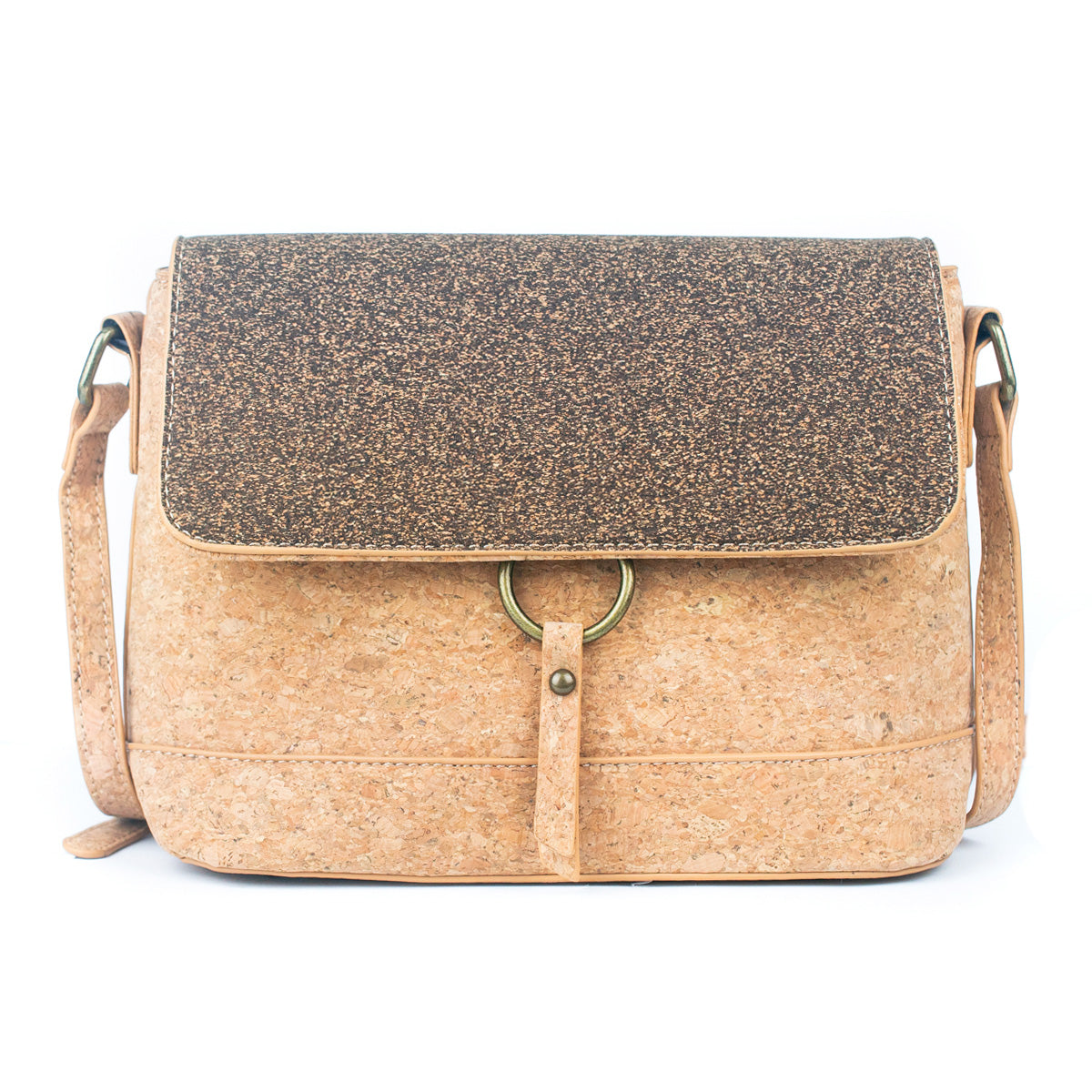 Cork and Coffee Bean Fusion Unisex Crossbody Bag BAG-2289
