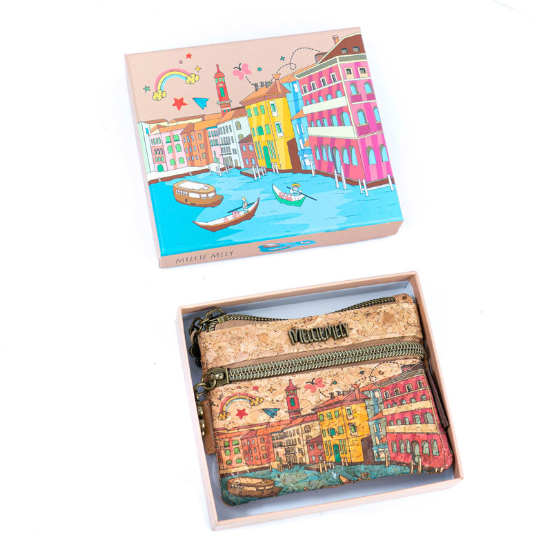 Cork Coin Purse with City Landmark Designs  BAGF-096