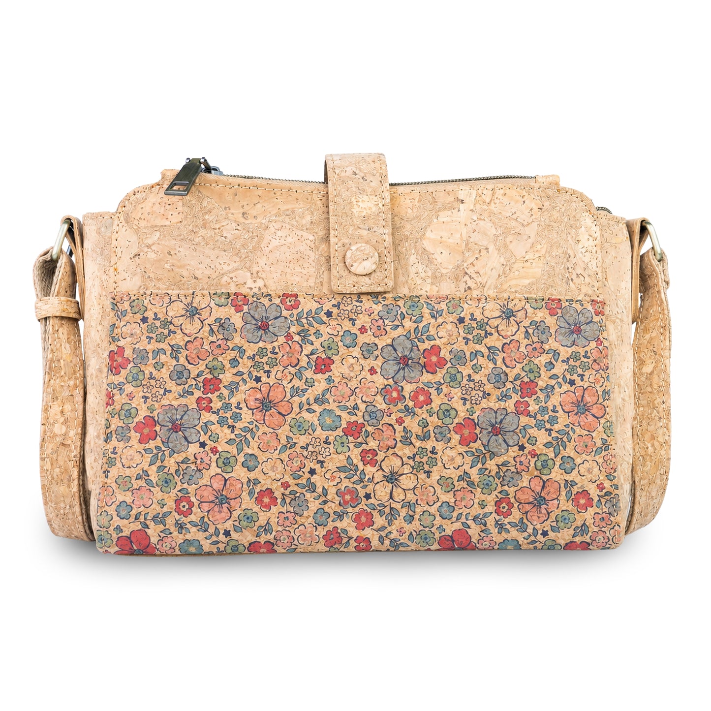 Natural Cork Multi-Compartment Crossbody Bag BAGD-657