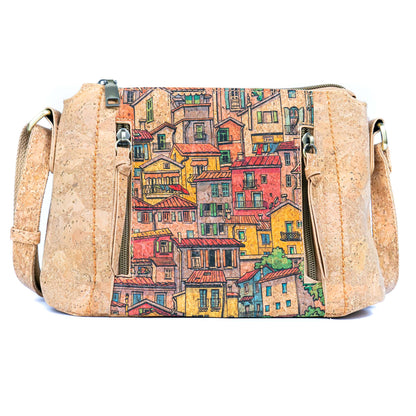 Cork Crossbody Bag – Colorful Tile Pattern BAGD-608