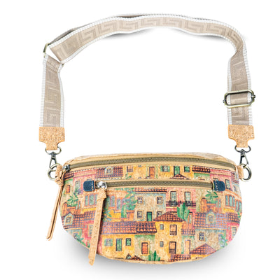 Cork Fanny Pack Shoulder Bag – Mosaic & Floral Patterns BAGD-615