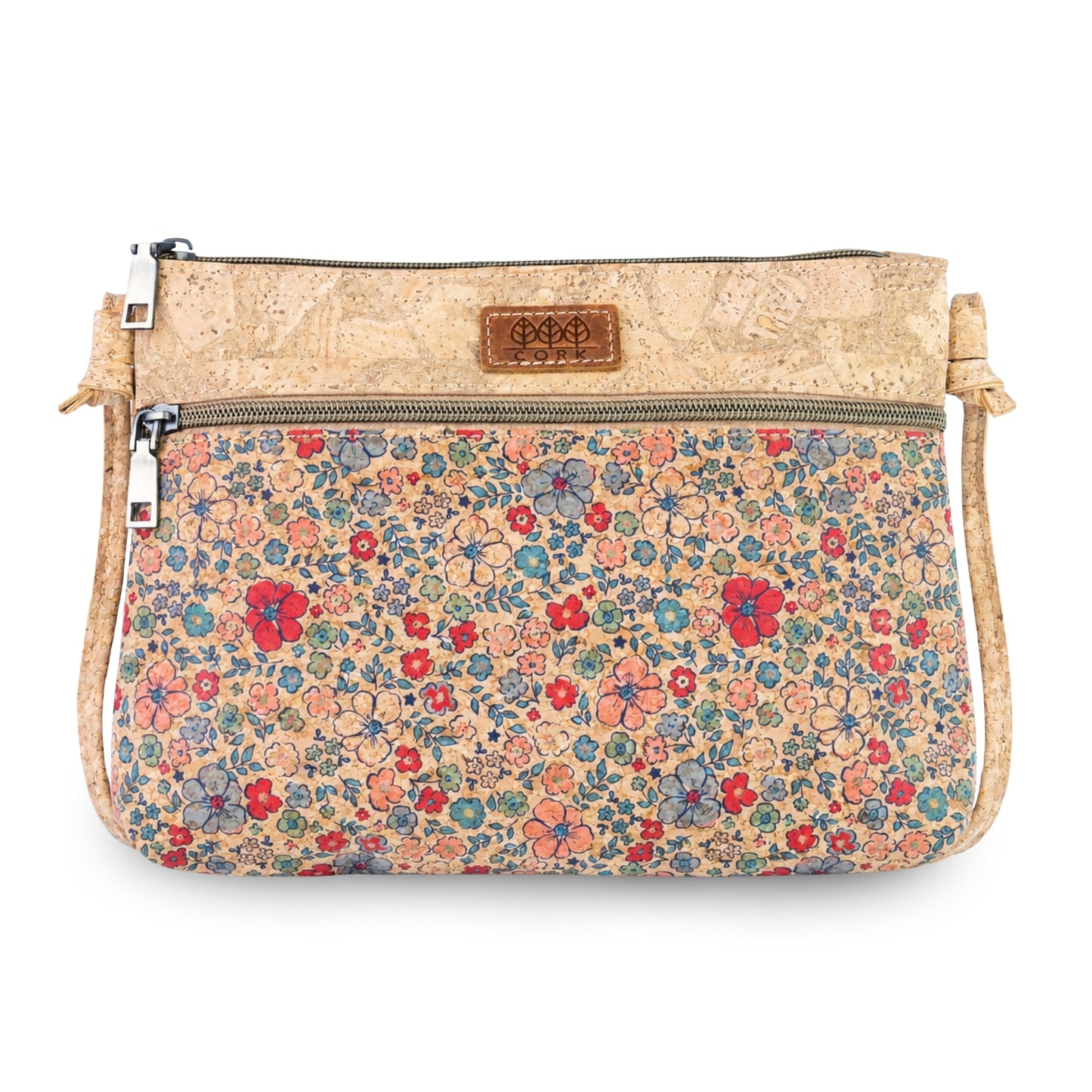 Slim Cork Crossbody Bag with Printed Design BAGD-663
