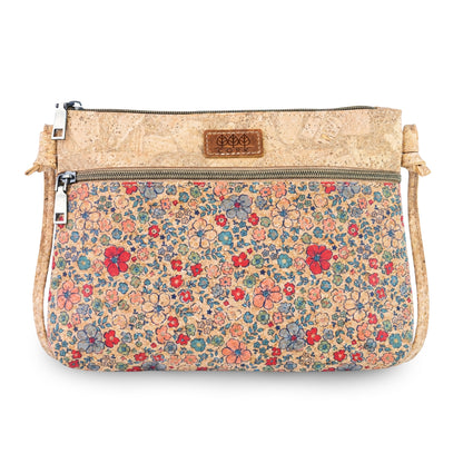 Slim Cork Crossbody Bag with Printed Design BAGD-663