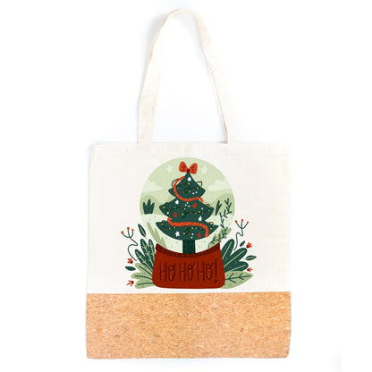 Tote Bag - Cotton and Cork Combination with Christmas and Other Designs BAGD-525