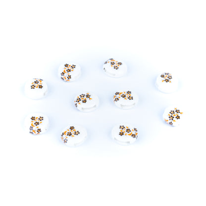 10 Pcs for 10mm flat leather, Flat Ceramic Slider Bead for 10mm Cork Cord    D-5-5-272
