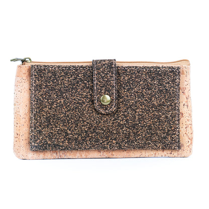 Cork Women's Long Wallet & Card Holder in Coffee Bean Design BAG-2261-EF