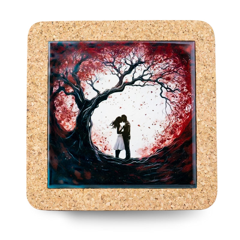 NEW STYLE Ceramic Tile Coaster on Cork Base L-1122