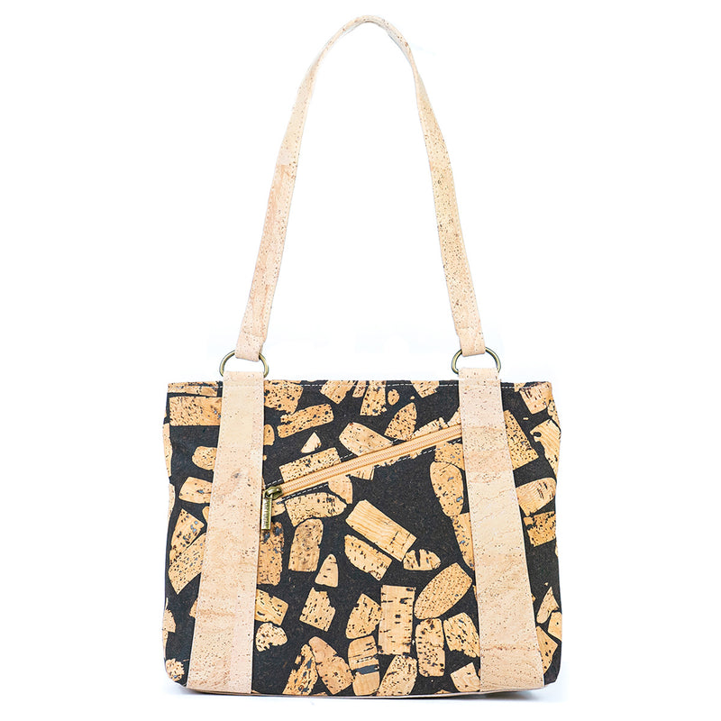 Cork Shoulder Bag with Double Zipper Pockets BAGP-285