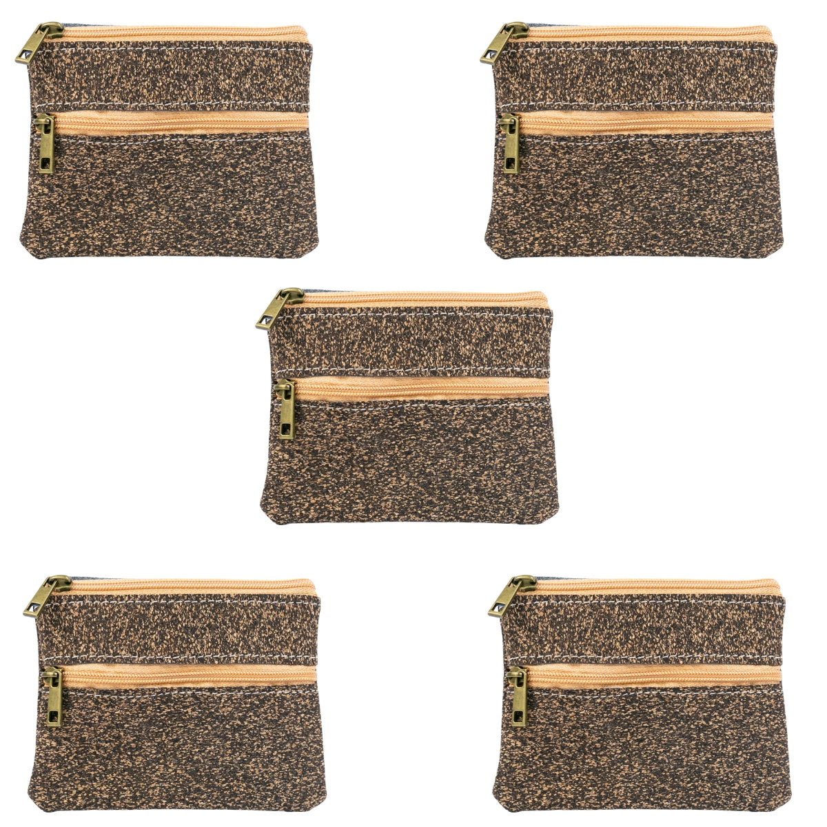 Dual Zip Cork Coin Purse BAGP-309(5units)