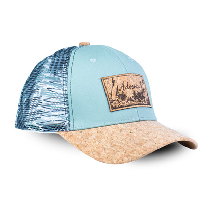 Cork Baseball Cap with Mesh Back - Adventure Trucker Hat L-1191