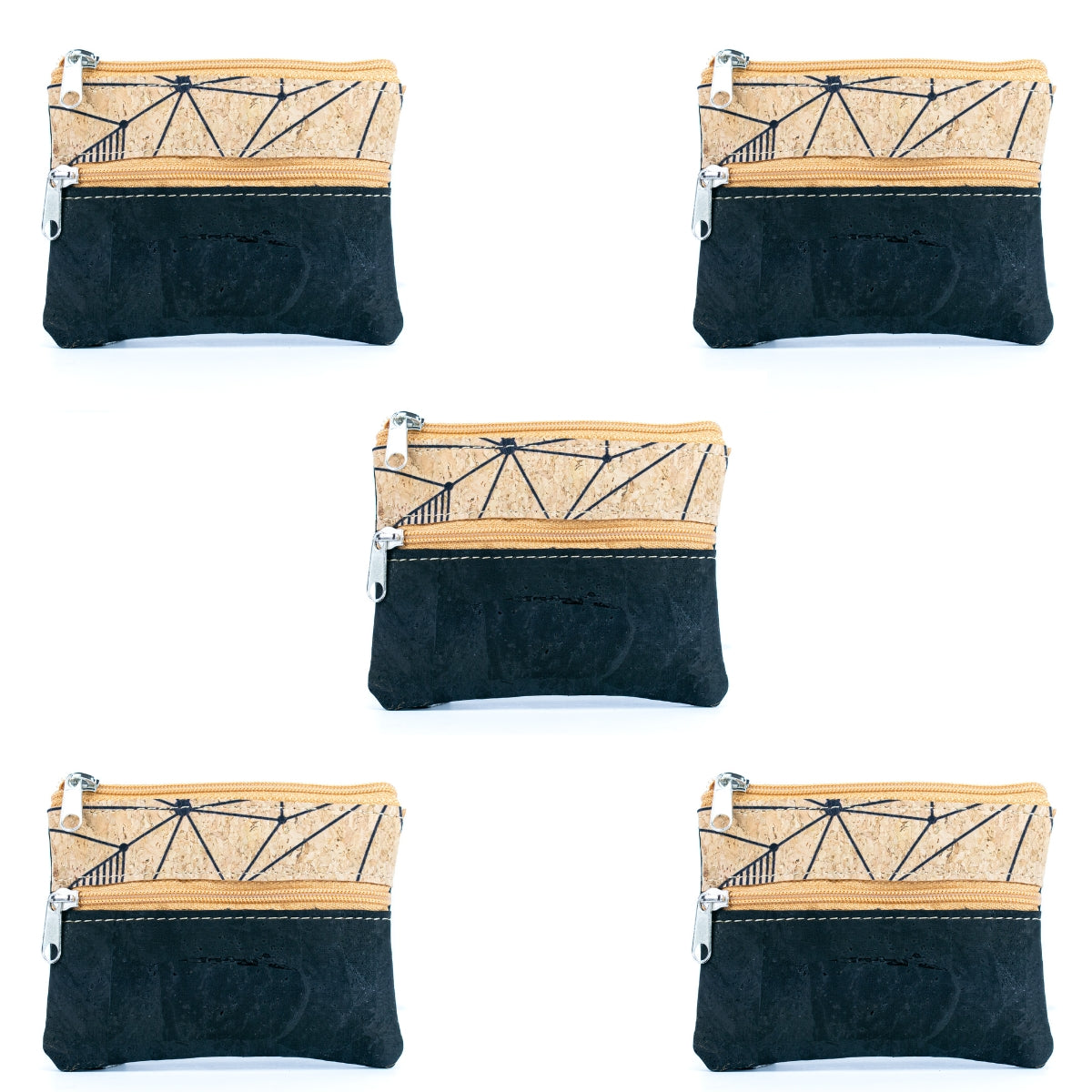 Eco-Friendly Cork Coin Purse with Dual Zippers BAGP-332(5units)