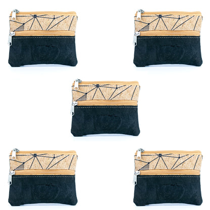 Eco-Friendly Cork Coin Purse with Dual Zippers BAGP-332(5units)