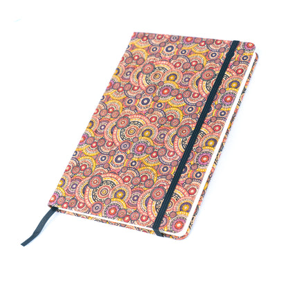 Cork Notebook with Mosaic and Floral Designs L-1157