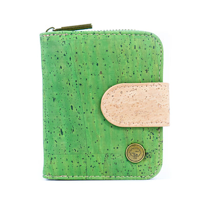 Stylish Solid-Color Cork Women's Short Wallet BAG-2353