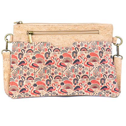 Printed Natural Cork Crossbody Bag & Clutch BAG-2396