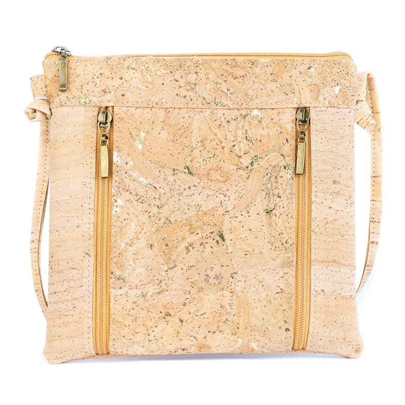 Cork Crossbody Bag with Dual Front Zippers BAGP-319