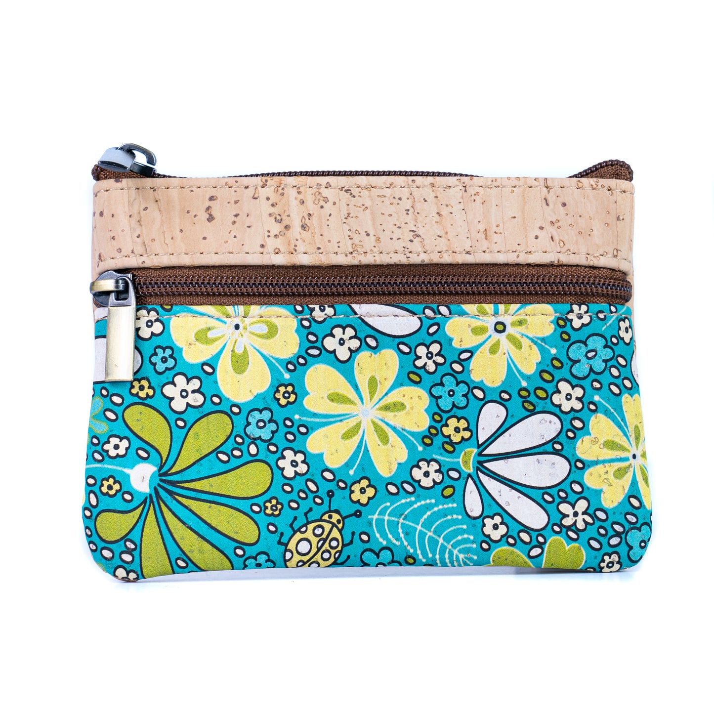 Minimalist Cork Coin Purse with Dual Zippers BAG-2354