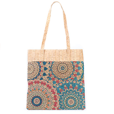 Flash Sale Mandala Print Cork Women's Tote Shopping Bag