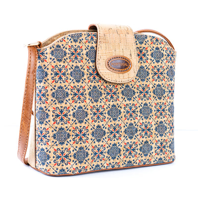 Floral Printed Cork Crossbody Bag BAGD-597