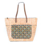 Natural Cork and Printed Cork Blend Ladies' Tote Bag with PU Handles BAG-2334