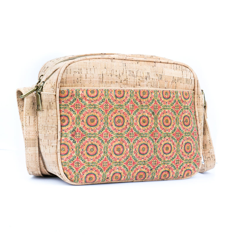 Floral & Mosaic Cork Crossbody Bag – Lightweight, Vegan & Stylish BAGD-564