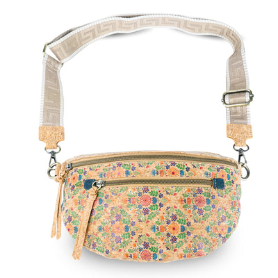 Cork Fanny Pack Shoulder Bag – Mosaic & Floral Patterns BAGD-615