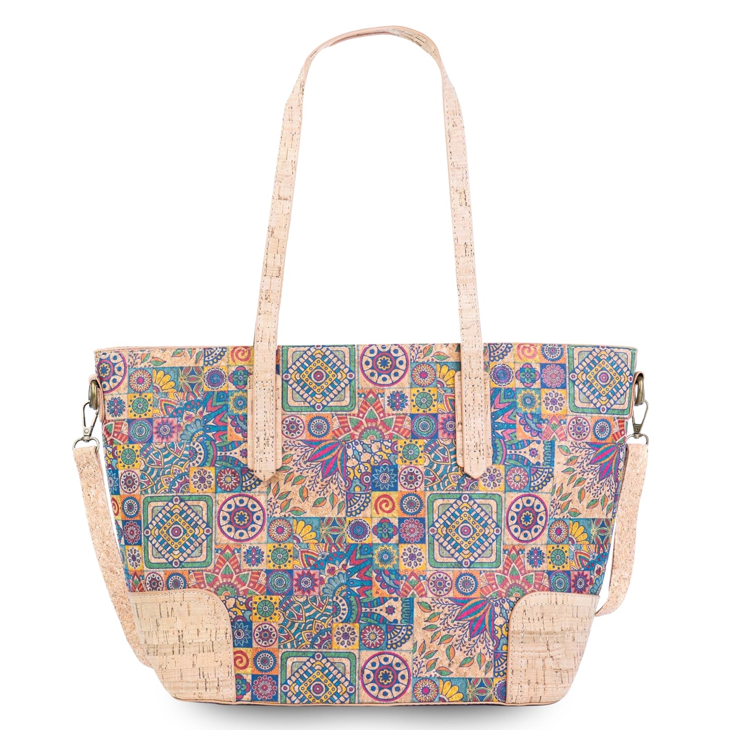 Printed Cork Tote & Crossbody Bag — BAGD-631
