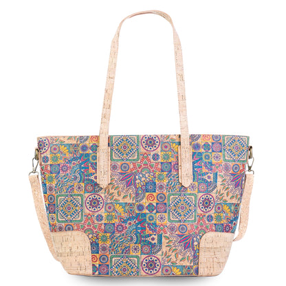 Printed Cork Tote & Crossbody Bag — BAGD-631