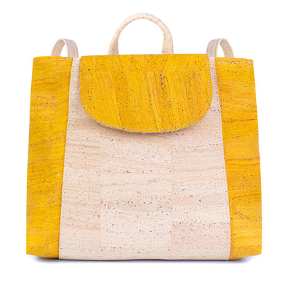 Vegan Cork Backpack with Flap Closure
