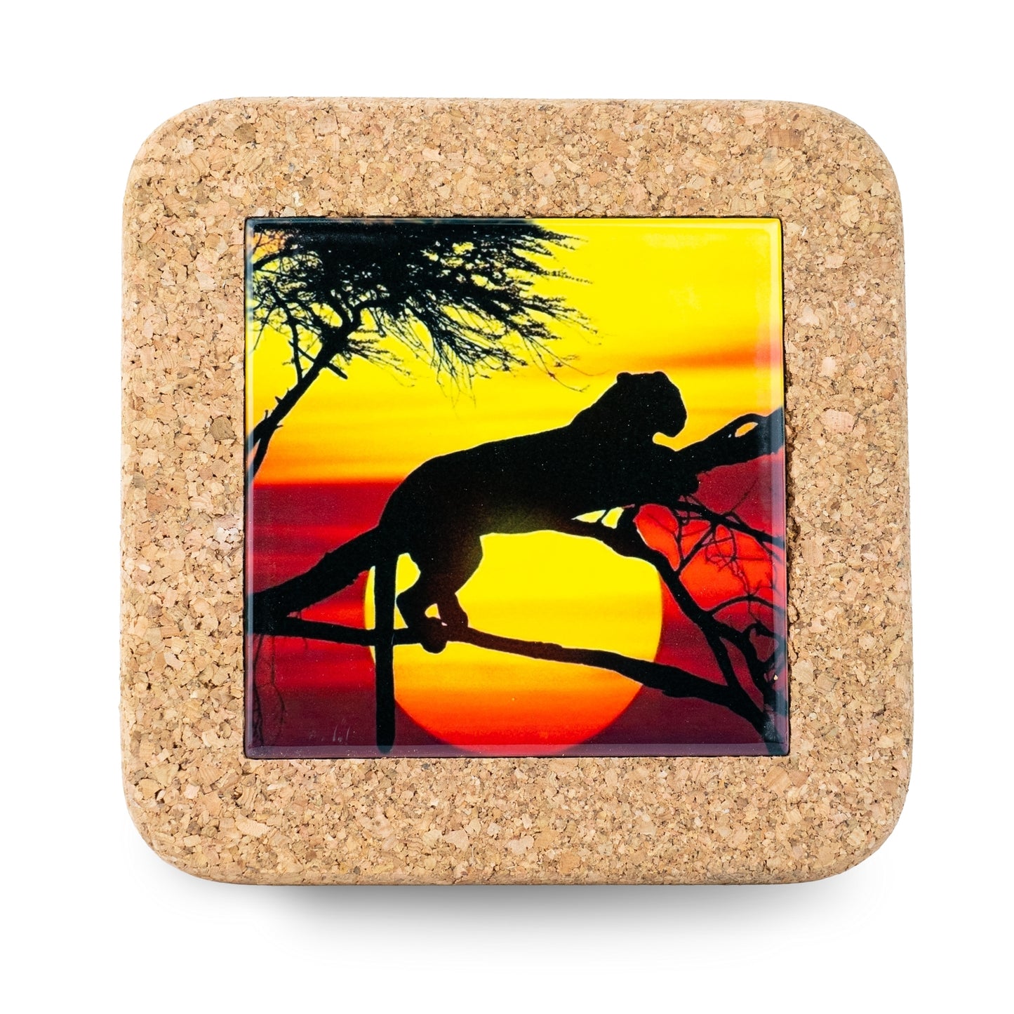 NEW STYLE Ceramic Tile Coaster on Cork Base L-1121
