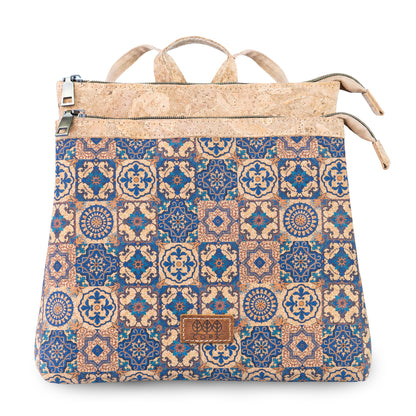 Natural Cork Backpack with Printed Front Panel BAGD-652