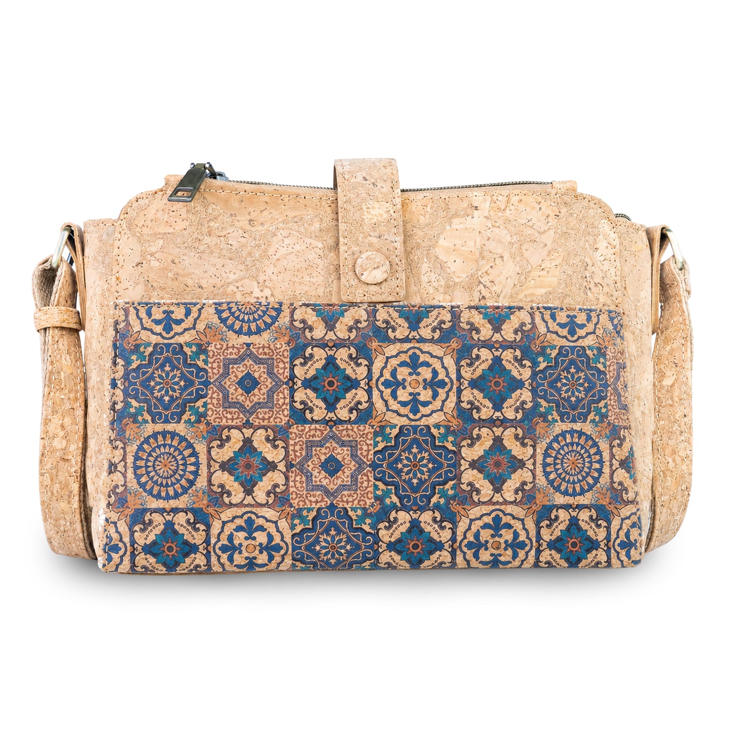 Natural Cork Multi-Compartment Crossbody Bag BAGD-657
