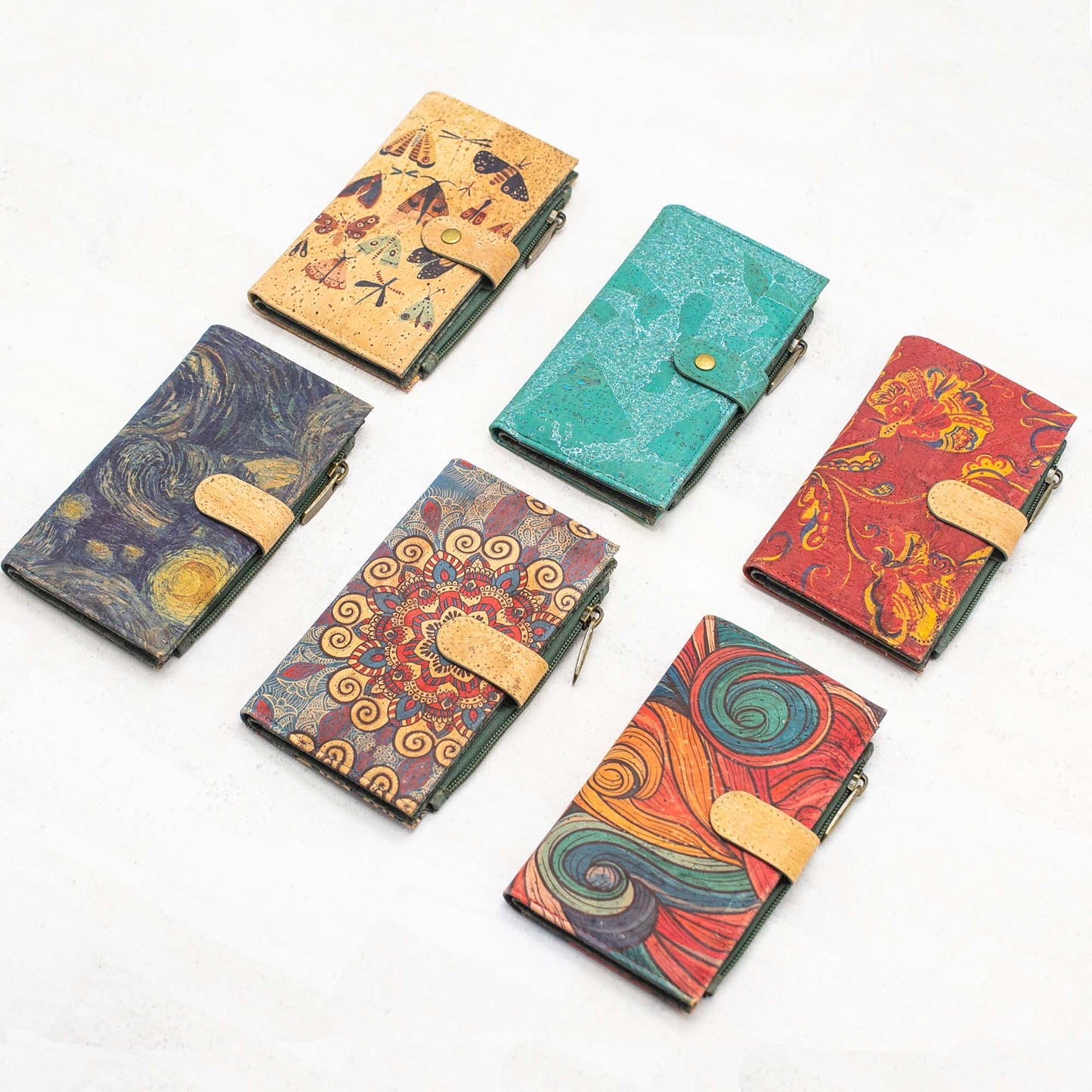 Flowers and Butterflies Cork Wallet BAG-2097