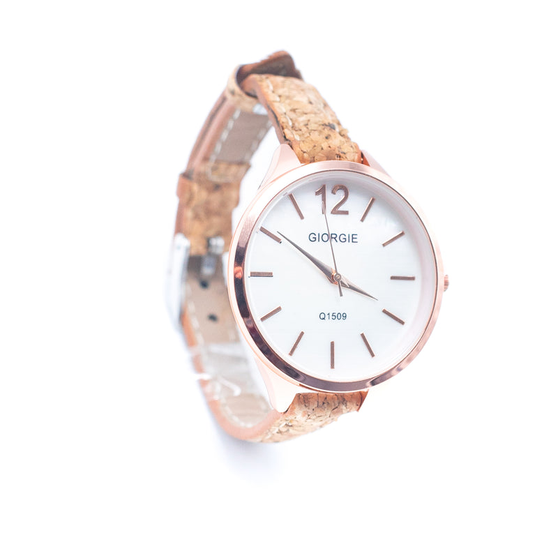 Stylish Casual Watch with Natural Cork Watch Strap WA-359-withou box