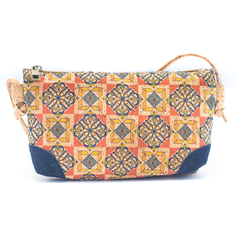 Colorful  Pattern Cork Crossbody Bag with Adjustable Strap BAGD-341