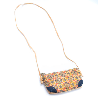 Colorful  Pattern Cork Crossbody Bag with Adjustable Strap BAGD-341