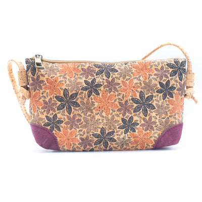 Colorful  Pattern Cork Crossbody Bag with Adjustable Strap BAGD-341