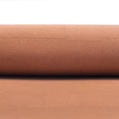 Chocolate light brown cork textile sheet portuguese cork fabric COF-437