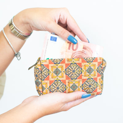 （5units）women's rectangular cork coin purse BAG-038