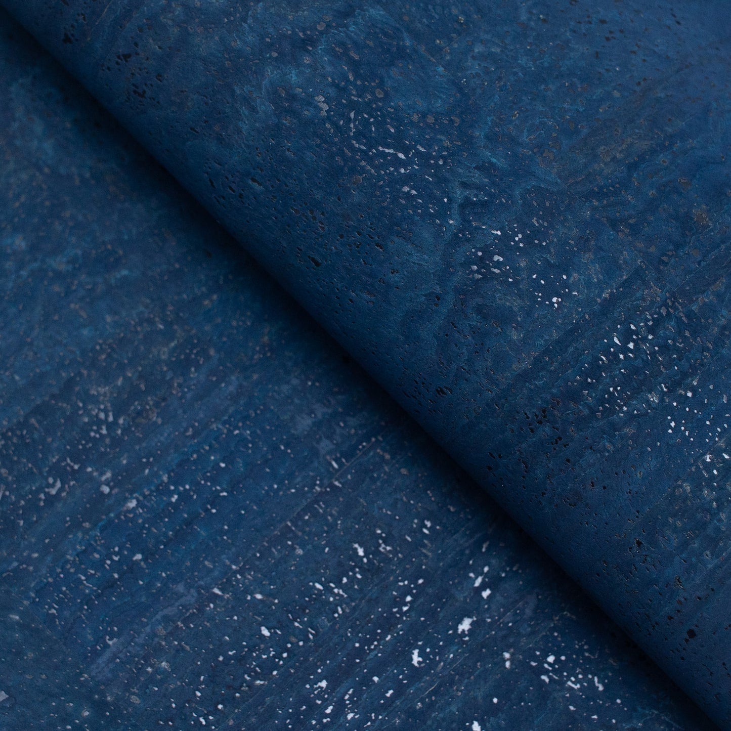 Premium Solid Blue Cork Fabric COF-128-D
