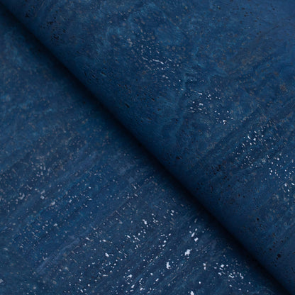 Premium Solid Blue Cork Fabric COF-128-D