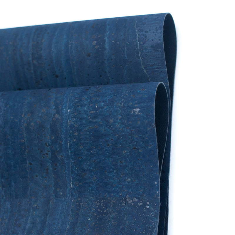 Premium Solid Blue Cork Fabric COF-128