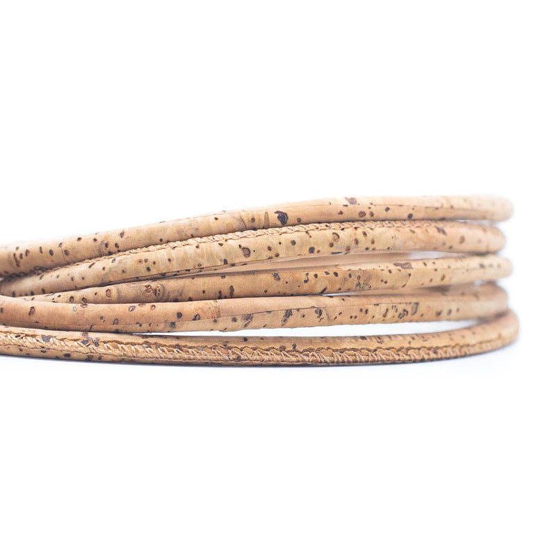 Natural 5mm round cork cord COR-611(10 meters)