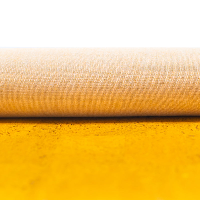 Premium Solid Yellow Cork Fabric COF-369-A