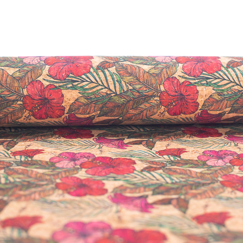 Florals pattern Cork fabric COF-321-A