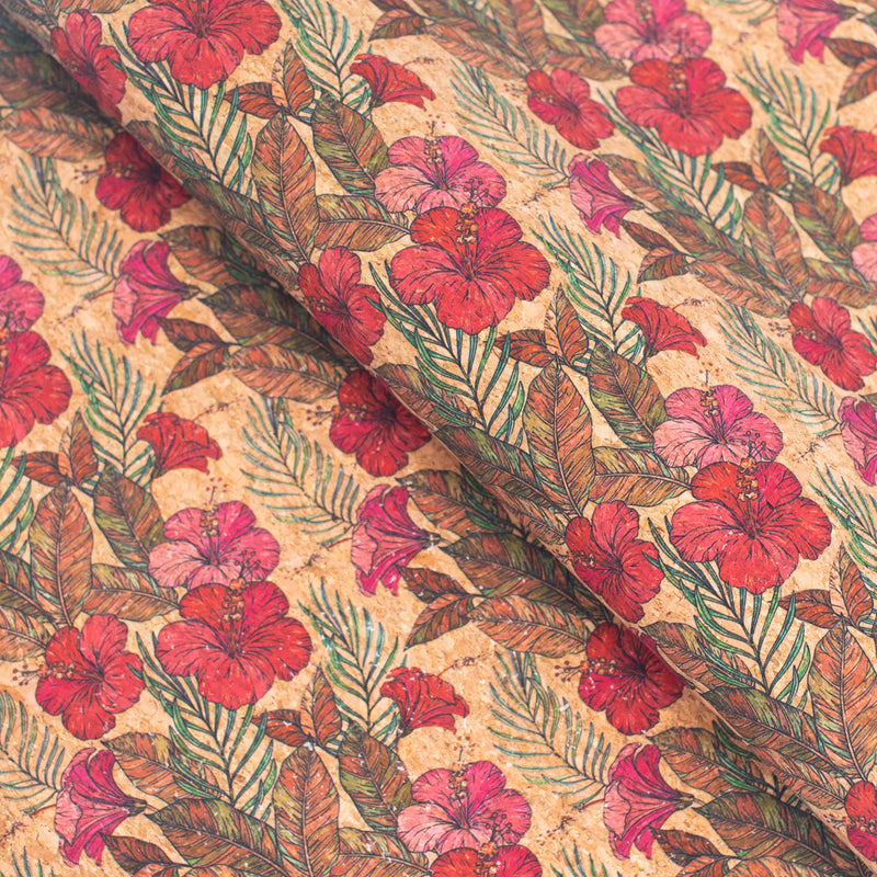 Florals pattern Cork fabric COF-321-A