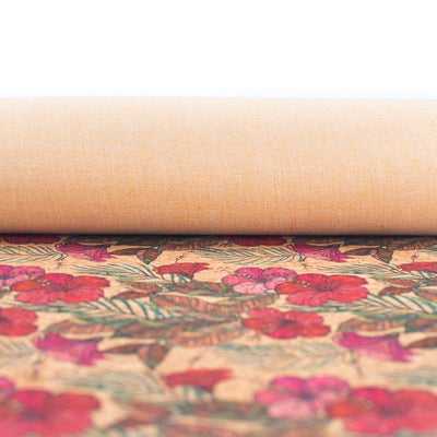 Florals pattern Cork fabric COF-321-A