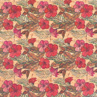 Florals pattern Cork fabric COF-321-A