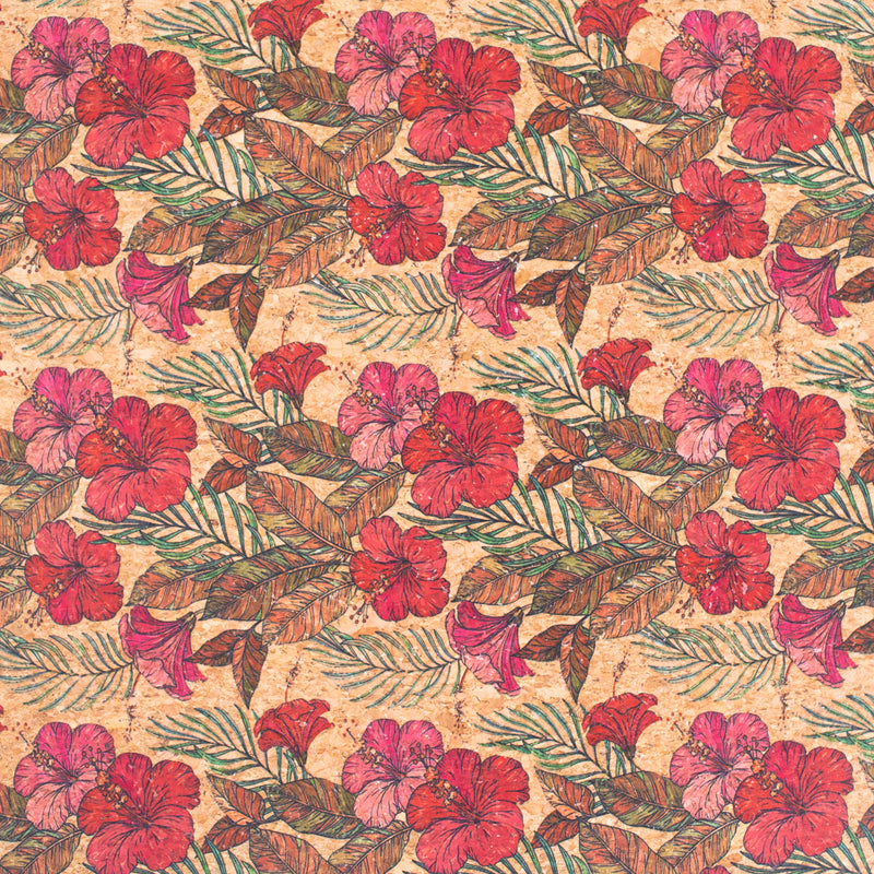 Florals pattern Cork fabric COF-321-A