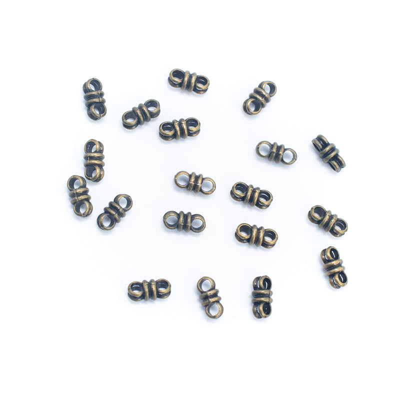20Pcs for 3mm round Bronze two-hole fitting jewelry supplies jewelry finding D-5-3-182